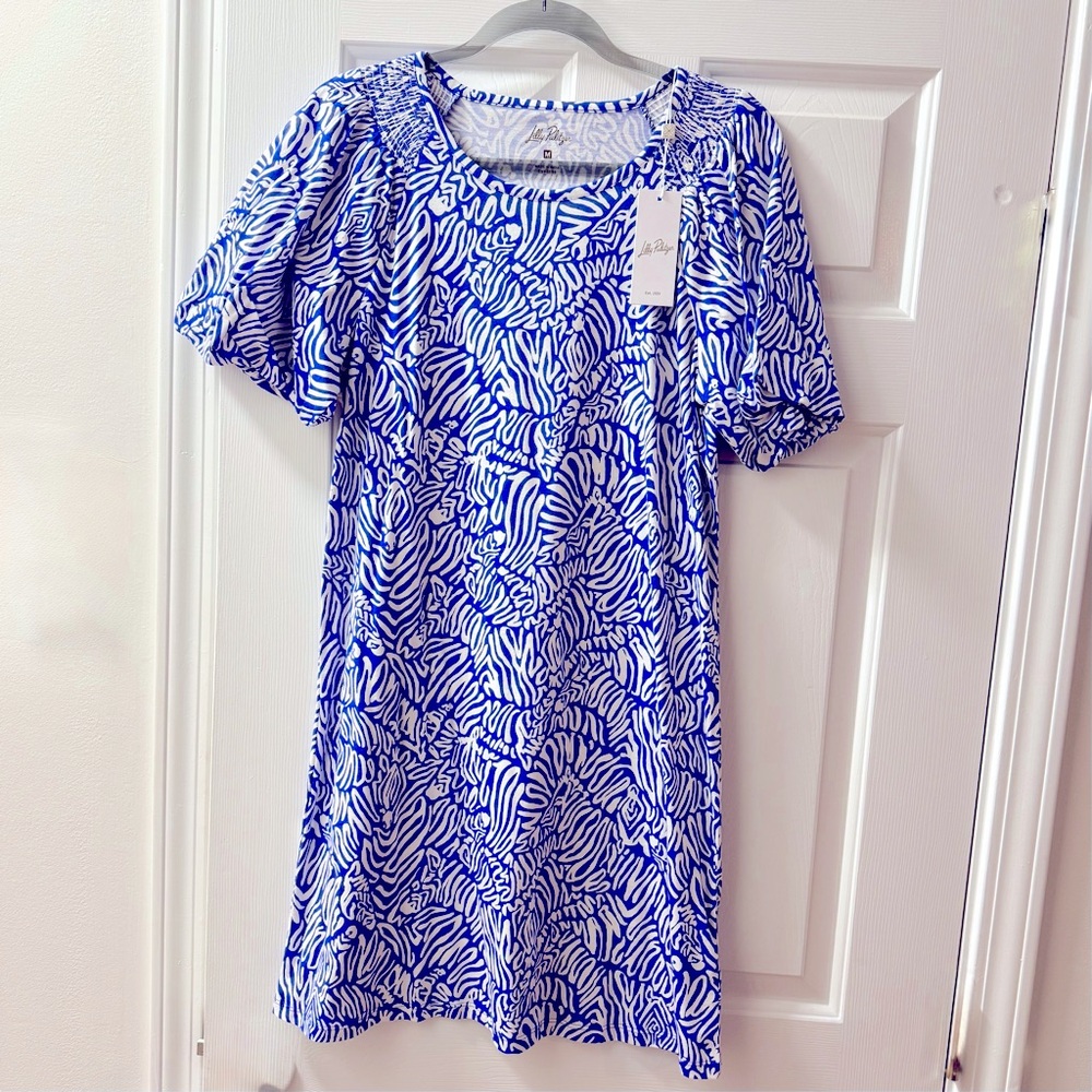 Lilly Pulitzer Martinique Blue Zee Bebe Dress, size M